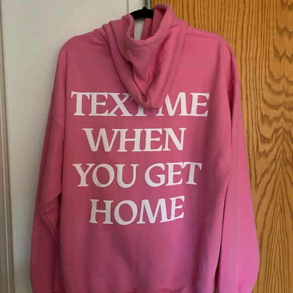Lonely ghost text me hoodie pink Clearance